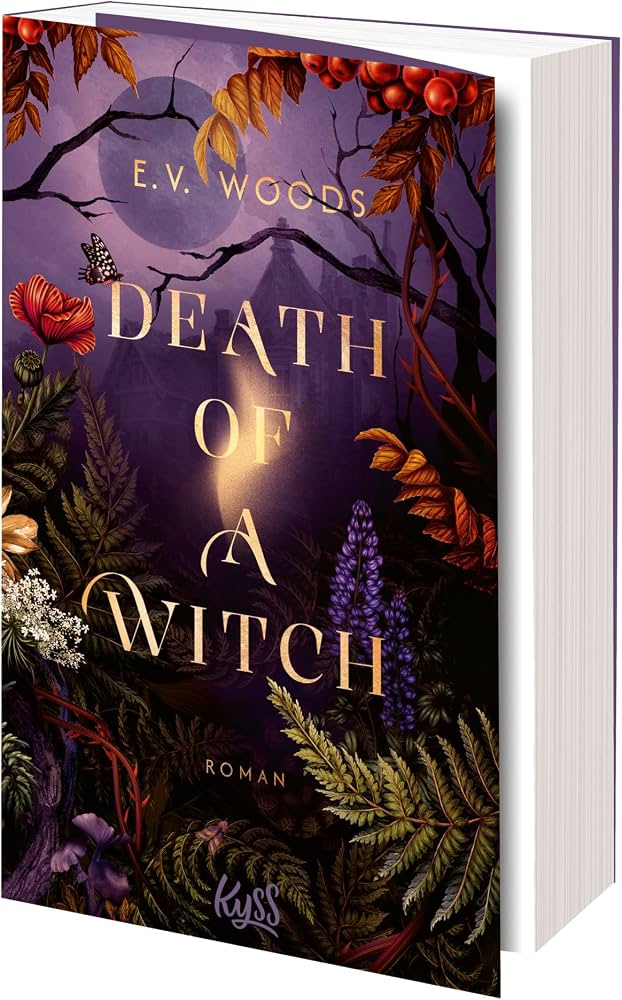 Das Cover von Death of a Witch von E. V. Woods.
